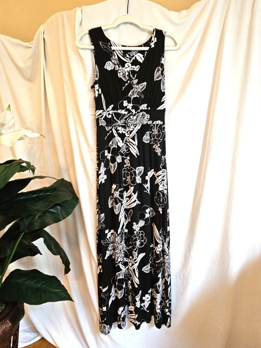 SOMA Black White Maxi Dress Size XS